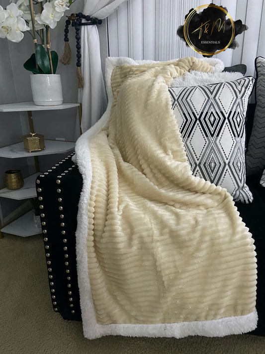 IVORY SOFT THROW BLANKET