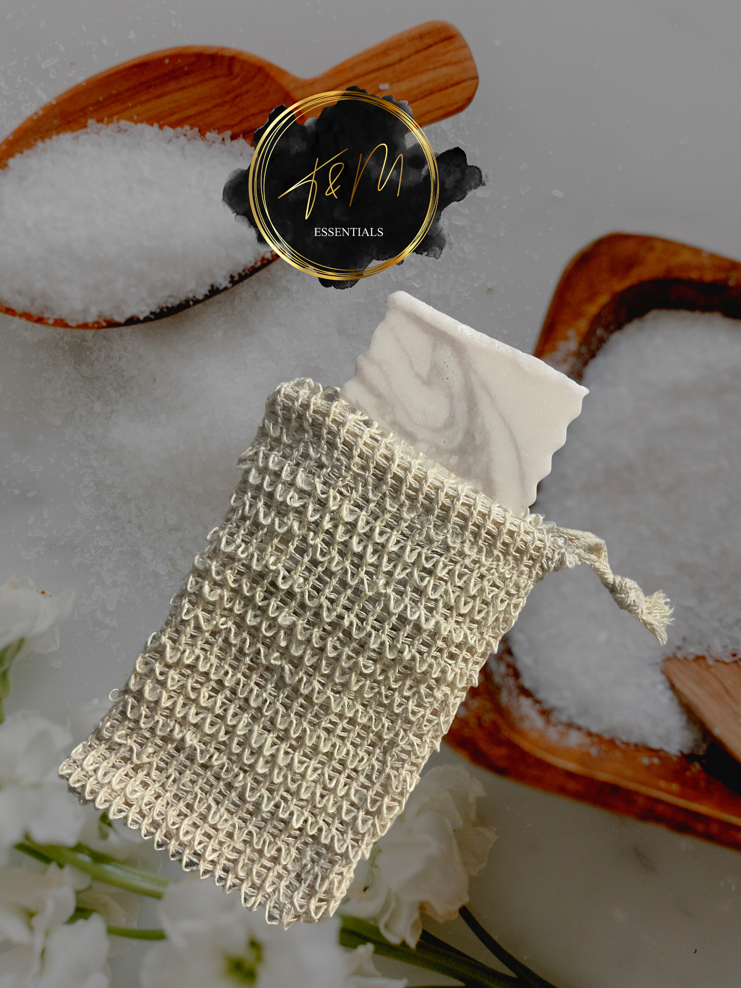 BATH AND SHOWER EXFOLIATING SOAP BAG